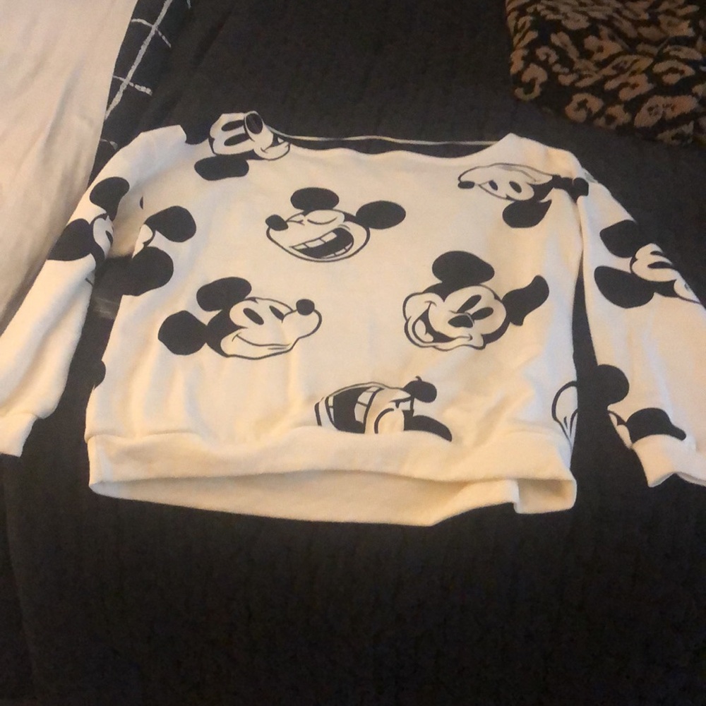 Disney Black and White Mickey Mouse Sweater - Picture 3 of 5